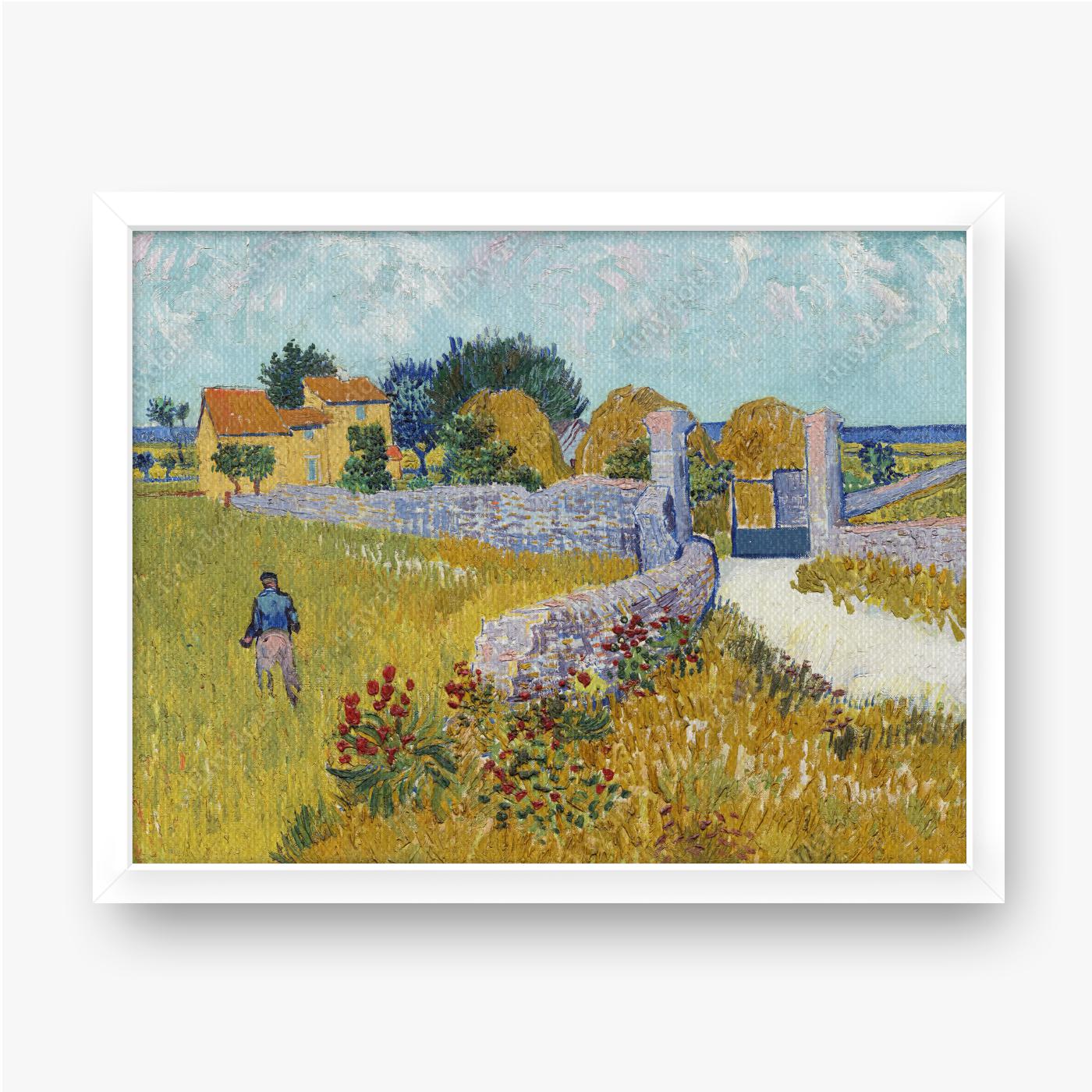 Obraz na płótnie w ramie Dom Vincenta van Gogha w Prowansji 1888