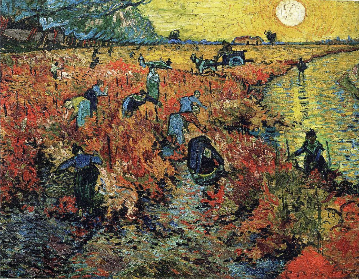Obraz na płótnie w ramie Vincent van Gogh Czerwone winnice 1888